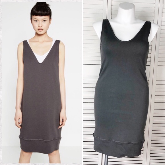 Zara Dresses & Skirts - Zara Trafaluc terry v-neck tank dress